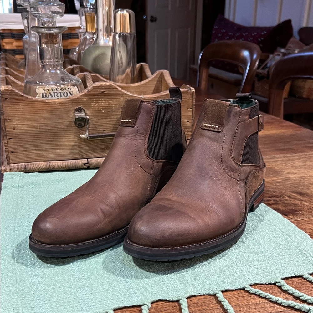 Stacy Adams Oscar Buckle Chelsea Leather and Suede Boots